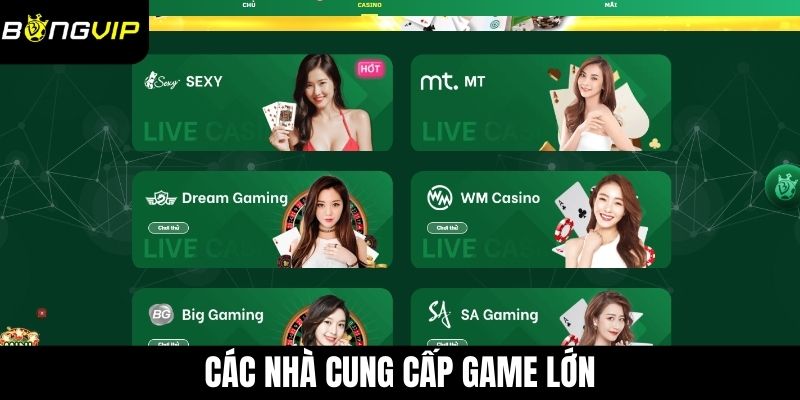 Các nhà cung cấp game lớn